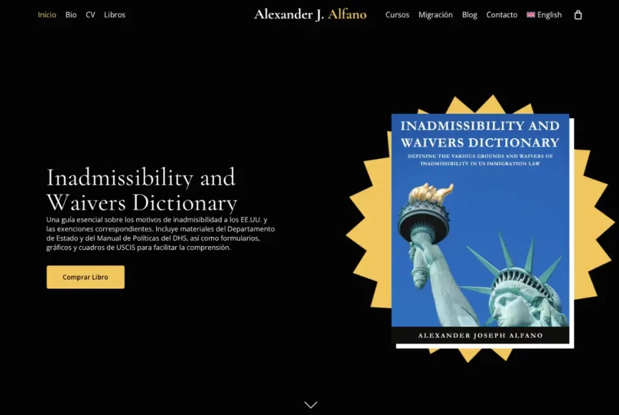 Alexander J Alfano website screenshot